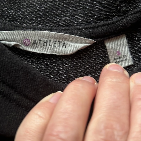 🖤Athleta Hayes Hoodie Dress/Tunic Top-Black-S/M🖤 - Picture 8 of 10